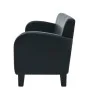 Sofá 3 plazas cuero artificial negro de vidaXL, Sofás - Ref: Foro24-245588, Precio: 397,21 €, Descuento: %
