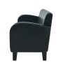 Sofá 3 plazas cuero artificial negro de vidaXL, Sofás - Ref: Foro24-245588, Precio: 402,19 €, Descuento: %
