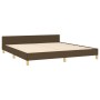 Estructura de cama con cabecero de tela marrón 160x200 cm de , Camas y somieres - Ref: Foro24-3124987, Precio: 204,32 €, Desc...