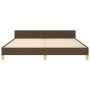 Estructura de cama con cabecero de tela marrón 160x200 cm de , Camas y somieres - Ref: Foro24-3124987, Precio: 204,32 €, Desc...