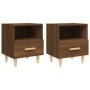 Mesitas de noche 2 unidades color roble marrón 40x35x47 cm de vidaXL, Mesitas de noche - Ref: Foro24-817302, Precio: 69,90 €,...