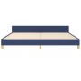 Estructura de cama con cabecero de tela azul 200x200 cm de , Camas y somieres - Ref: Foro24-3125006, Precio: 208,00 €, Descue...