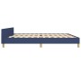 Estructura de cama con cabecero de tela azul 200x200 cm de , Camas y somieres - Ref: Foro24-3125006, Precio: 208,00 €, Descue...