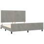 Estructura de cama con cabecero terciopelo gris claro 160x200cm de , Camas y somieres - Ref: Foro24-3125702, Precio: 202,59 €...
