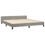 Estructura de cama con cabecero terciopelo gris claro 160x200cm de , Camas y somieres - Ref: Foro24-3125702, Precio: 202,59 €...