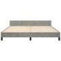 Estructura de cama con cabecero terciopelo gris claro 160x200cm de , Camas y somieres - Ref: Foro24-3125702, Precio: 202,59 €...