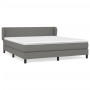 Cama box spring con colchón tela gris oscuro 180x200 cm de , Camas y somieres - Ref: Foro24-3126182, Precio: 582,47 €, Descue...