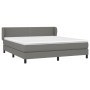 Cama box spring con colchón tela gris oscuro 180x200 cm de , Camas y somieres - Ref: Foro24-3126182, Precio: 582,47 €, Descue...