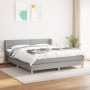 Cama box spring con colchón tela gris claro 180x200 cm de , Camas y somieres - Ref: Foro24-3126741, Precio: 539,85 €, Descuen...