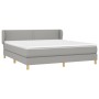 Cama box spring con colchón tela gris claro 180x200 cm de , Camas y somieres - Ref: Foro24-3126741, Precio: 539,85 €, Descuen...