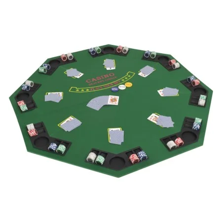 2-fold folding poker surface for 8 players octagonal by vidaXL, Game and poker tables - Ref: Foro24-80209, Price: 88,21 €, Di...