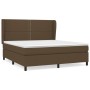 Cama box spring con colchón tela marrón oscuro 180x200 cm de , Camas y somieres - Ref: Foro24-3127904, Precio: 595,73 €, Desc...