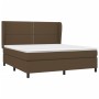 Cama box spring con colchón tela marrón oscuro 180x200 cm de , Camas y somieres - Ref: Foro24-3127904, Precio: 595,73 €, Desc...