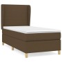 Cama box spring con colchón tela marrón oscuro 100x200 cm de , Camas y somieres - Ref: Foro24-3128344, Precio: 357,37 €, Desc...