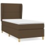 Cama box spring con colchón tela marrón oscuro 90x200 cm de , Camas y somieres - Ref: Foro24-3128416, Precio: 337,23 €, Descu...