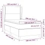 Box spring bed with black fabric mattress 100x200 cm by , Beds and slatted bases - Ref: Foro24-3128423, Price: 335,19 €, Disc...