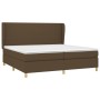 Cama box spring con colchón tela marrón oscuro 200x200 cm de , Camas y somieres - Ref: Foro24-3128392, Precio: 665,86 €, Desc...