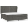 Cama box spring con colchón terciopelo gris oscuro 160x200 cm de , Camas y somieres - Ref: Foro24-3129160, Precio: 536,91 €, ...