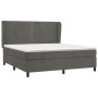 Cama box spring con colchón terciopelo gris oscuro 160x200 cm de , Camas y somieres - Ref: Foro24-3129160, Precio: 536,91 €, ...