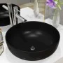 Lavabo redondo de cerámica negro 41,5x13,5 cm de vidaXL, Lavabos - Ref: Foro24-142732, Precio: 63,98 €, Descuento: %