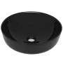 Lavabo redondo de cerámica negro 41,5x13,5 cm de vidaXL, Lavabos - Ref: Foro24-142732, Precio: 63,98 €, Descuento: %