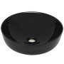 Lavabo redondo de cerámica negro 41,5x13,5 cm de vidaXL, Lavabos - Ref: Foro24-142732, Precio: 64,98 €, Descuento: %