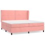 Cama box spring con colchón terciopelo rosa 200x200 cm de , Camas y somieres - Ref: Foro24-3129176, Precio: 595,28 €, Descuen...