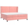 Cama box spring con colchón terciopelo rosa 200x200 cm de , Camas y somieres - Ref: Foro24-3129176, Precio: 595,28 €, Descuen...