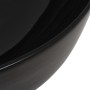 Lavabo redondo de cerámica negro 41,5x13,5 cm de vidaXL, Lavabos - Ref: Foro24-142732, Precio: 64,98 €, Descuento: %