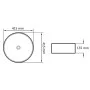 Lavabo redondo de cerámica negro 41,5x13,5 cm de vidaXL, Lavabos - Ref: Foro24-142732, Precio: 63,98 €, Descuento: %