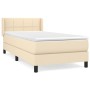 Cama box spring con colchón tela color crema 80x200 cm de , Camas y somieres - Ref: Foro24-3129670, Precio: 323,40 €, Descuen...