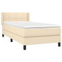 Cama box spring con colchón tela color crema 80x200 cm de , Camas y somieres - Ref: Foro24-3129670, Precio: 323,40 €, Descuen...
