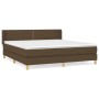 Cama box spring con colchón tela marrón oscuro 160x200 cm de , Camas y somieres - Ref: Foro24-3130204, Precio: 472,48 €, Desc...