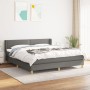 Cama box spring con colchón tela gris oscuro 180x200 cm de , Camas y somieres - Ref: Foro24-3130210, Precio: 568,86 €, Descue...