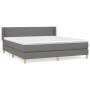 Cama box spring con colchón tela gris oscuro 180x200 cm de , Camas y somieres - Ref: Foro24-3130210, Precio: 568,86 €, Descue...