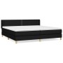 Cama box spring con colchón tela negro 200x200 cm de , Camas y somieres - Ref: Foro24-3130219, Precio: 579,99 €, Descuento: %