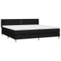 Cama box spring con colchón tela negro 200x200 cm de , Camas y somieres - Ref: Foro24-3130219, Precio: 579,99 €, Descuento: %