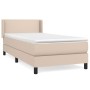 Cama box spring con colchón cuero sintético capuchino 80x200 cm de , Camas y somieres - Ref: Foro24-3130690, Precio: 275,92 €...