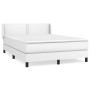Cama box spring con colchón cuero sintético blanco 140x200cm de , Camas y somieres - Ref: Foro24-3130722, Precio: 478,07 €, D...