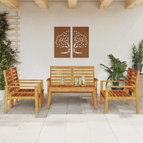 Juego de muebles de jardín 5 pzas madera maciza de acacia en Conjuntos de jardín | Comprar online en Foru.es