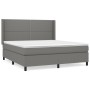 Cama box spring con colchón tela gris oscuro 180x200 cm de , Camas y somieres - Ref: Foro24-3131370, Precio: 614,12 €, Descue...