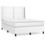 Cama box spring con colchón cuero sintético blanco 140x200cm de , Camas y somieres - Ref: Foro24-3132442, Precio: 524,23 €, D...