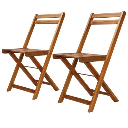 Sillas de bistró 2 unidades madera maciza de acacia de vidaXL, Sillas de jardín - Ref: Foro24-44012, Precio: 84,43 €, Descuen...