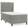 Cama box spring con colchón terciopelo gris claro 80x200 cm de , Camas y somieres - Ref: Foro24-3132585, Precio: 323,08 €, De...
