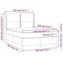Box spring bed with light gray velvet mattress 140x190 cm by , Beds and slatted bases - Ref: Foro24-3132615, Price: 528,89 €,...