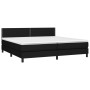 Cama box spring colchón y luces LED tela negro 200x200 cm de , Camas y somieres - Ref: Foro24-3133103, Precio: 576,54 €, Desc...