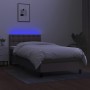 Cama box spring colchón y luces LED gris taupe 80x200 cm de , Camas y somieres - Ref: Foro24-3133433, Precio: 303,78 €, Descu...