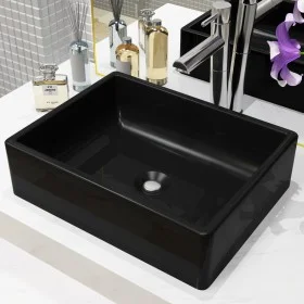 Schwarzes rechteckiges Keramikwaschbecken 41x30x12 cm von vidaXL, Sinkt - Ref: Foro24-142734, Preis: 71,43 €, Rabatt: %