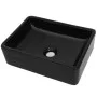 Black rectangular ceramic sink 41x30x12 cm by vidaXL, Sinks - Ref: Foro24-142734, Price: 71,43 €, Discount: %
