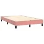 Box spring bed with mattress and LED pink velvet 120x200 cm by , Beds and slatted bases - Ref: Foro24-3134338, Price: 374,76 ...